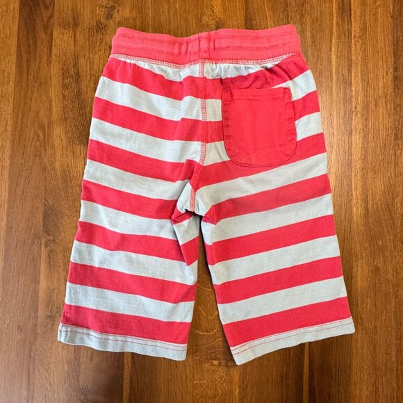 MINI BODEN Striped Baggies Shorts Boys 7 122cm Long Red Stripes Jersey Short Boy - Picture 2 of 9